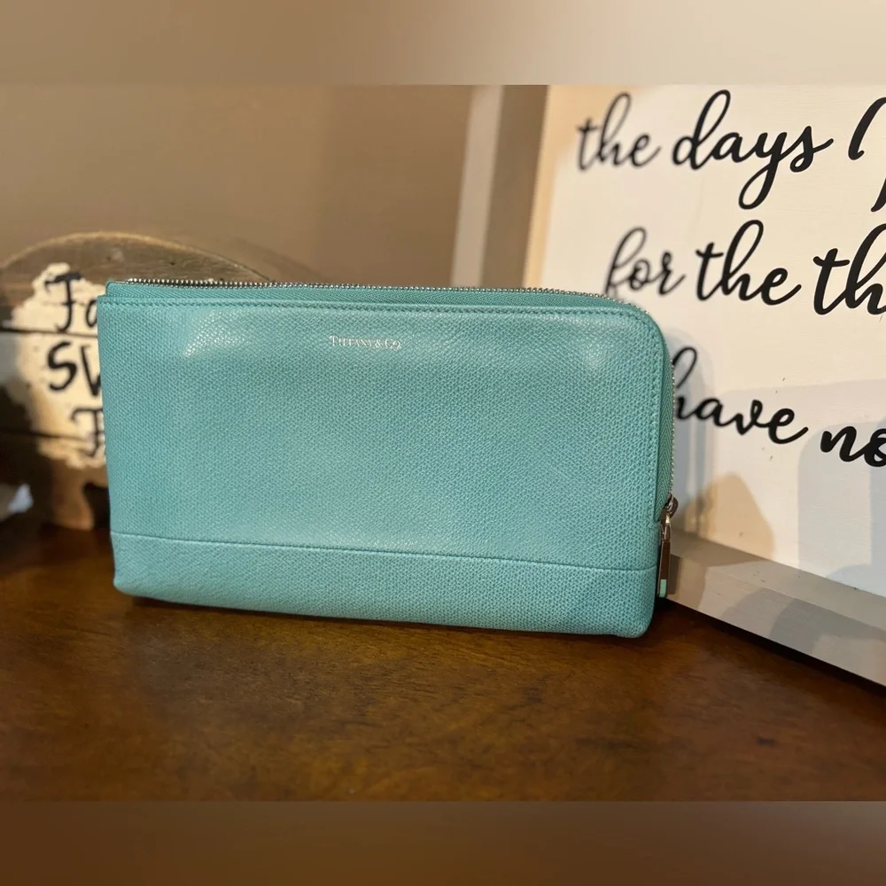 Tiffany and Co blue leather Long zippy Wallet - Picture 9 of 9